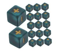 Parliky 20 pièces Dés pour Enseignement Mathématiques avec Signes Addition et Soustraction Jeu Éducatif Arithmétique pour École Coins Arrondis et Surface Lisse Couleur Vert Opaline