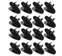 Parliky 20 Pièces Pince pour Microphone Cravate Noire 8 Mm en Abs, Clip Rotatif à 360 Degrés Portable, Compatible Colliers et Micros sans Fil pour Enregistrement Audio et Streaming