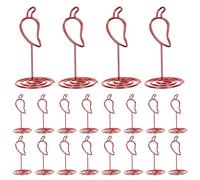 Parliky 20 Pièces Pinces à Cartes de Table Piment Rouges 20 Pcs Porte-Noms Décoratifs pour Concours Culinaire, Supports Légers 6,6 CM, pour Décoration de Fête et Organisation de Tables