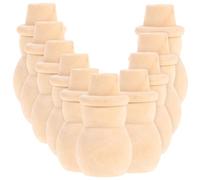 Parliky 20 Pièces Snowman Wooden Dolls DIY Set Natural Wood Unfinished Peg Figurines For Painting And Home Decoration Crafts