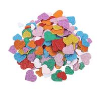 Parliky 200 Autocollants en Mousse EVA de Cœur Paillettes Saint-Valentin Décorations DIY Mariage Autocollants Adhésifs Romantiques Rouges Loisirs Créatifs Lot de 200 Pièces