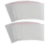 Parliky 200 pièces Sachets Opp Auto-adhésifs Transparants pour Rangement Bijoux et Emballage Petites Entreprises Pochette Auto-collante Polyvalente et Pratique