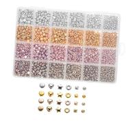 Parliky 2160 pièces Perles Intercalaires DIY Plastique pour Fabrication de Bijoux Kit pour Bracelets et Colliers Accessoires et Durables pour Créations de Bijoux Personnalisés