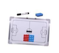 Parliky 27 pièces Tableau Football Aluminium Magnétique avec Aimants Effaceur et Feutre Blanc pour Entraînement et Coaching Suspendu