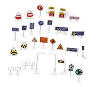 Parliky 28 Pièces Panneaux de Signalisation Miniatures Éducatifs pour Garçon Fille de Signalisation Routière DIY Sécurisé pour Éducation et Jeux Dintérieur et Extérieur