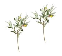 Parliky 2pièces Branche Décorative Olive Artificielle Résistante Plastique pour Décoration Intérieure DIY Maison Mariage