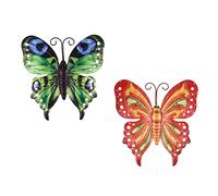 Parliky 2pièces Décorations Métalliques Lot De Pendentifs En Forme De Lépidoptères à Suspendre Pour Chambre Salon Jardin Ornement Mural Décoration à Suspendre Réaliste Ornement