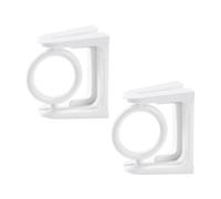 Parliky 2pièces Support Adhésif pour Tringle à Rideaux Porte-serviettes Rotatif sans Perçage Fixation Murale pour Salle de Bain Installation Rapide et Adapté Murs Lisses ou Irréguliers
