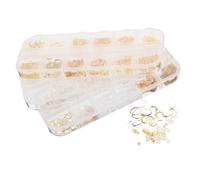 Parliky 3 boîtes Compartiments Alliage Mélange Formes Brillantes Kit Remplissage Résine Époxy DIY Bijoux Artisanat Boîtes Matériaux Accessoires Créatifs