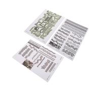 Parliky 3 Feuilles Stickers Miniature Route Autocollants Pavé Auto-adhésifs Texture Réaliste Briques pour Maquettes Paysage Jardin Diorama