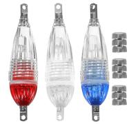 Parliky 3 pièces Lampe LED de Étanche Lumière Pratique pour Mer et Nuit Kit Rouge Bleu pour Attirer Poissons Eau Douce et Salée
