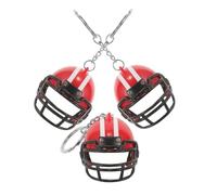 Parliky 3 Pièces Rugby Football Américain et Hockey Accessoires Suspendus Réalistes pour Fans et Décoration Sac à Dos