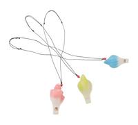 Parliky 3 Pièces Sifflets Céramiques Conque Rose Bleu Vert Jouets Sonores Ludiques pour Fêtes Anniversaire Accessoires Novateurs et Soufflets à Eau pour Cadeaux