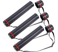 Parliky 3 pièces Tube de Rangement Extensible pour Affiches Mallette de Transport Portable pour Œuvres Art Tube Plastique Ajustable Résistant pour Stockage et Protection des Dessins