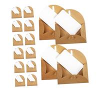 Parliky 30 Ensembles Mini Envelopes With Heart Clasp Blank Cards Kraft Paper Small Storage For Birthday Wedding Invitations DIY Greeting Cards
