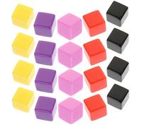 Parliky 30 pièces Cubes à Jouer Plastique Non Peints Carrés pour Projets DIY Jeu de Comptage Éducatif Effaçable Accessoires pour Garçon Fille Garçons Filles Apprentissage Multiplication