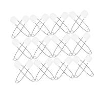 Parliky 30 pièces Épingles Nourrice Sûreté Blanches Grandes pour Couches Multi-usage pour Couches Lingettes et Plus Épingles Solides et Légères Alliage Zinc Protection Peau Délicate