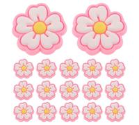 Parliky 30 Pièces Floral Shaped PVC Pencil Clips Removable Flower Pencil Decorations And Charms For Students Adjustable Pen Holders For Home School And Classroom Organization