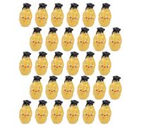 Parliky 30 Pièces Mini Affirmation Potato Figurines Miniature Resin Artificial Vegetable Decorations with Positive Expressions Graduation and Christmas Motivation Classroom and Party