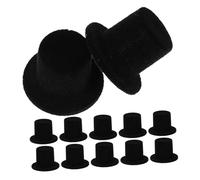 Parliky 30 Pièces Mini Miniature Velvet Top Hats for Crafts DIY Tiny Magician Hat Halloween Party Decoration for Dolls Pets Family Gatherings