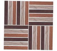 Parliky 30 Pièces Miniature Dollhouse Wood Grain Floor Tiles Self Adhesive Realistic Miniature Floorboards for DIY Dollhouse Decor and Tiny House Accessories