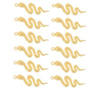 Parliky 30 Pièces Pendentif serpentin rétro Charmes de serpent pour boucles d'oreilles charmes de collier Boucles d'oreilles qui font des Supplies de bijoux de serpent Golden