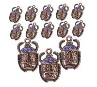 Parliky 30 pièces Pendentifs Scarabée Égyptien avec Cristaux Incrustés pour Fabrication de Bijoux DIY Colliers Bracelets Créatifs Porte-clés Charms Ancien Bleu