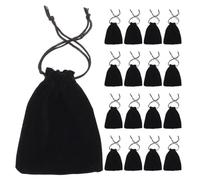 Parliky 30 pièces Pochettes en Velours à Cordon de Serrage pour Rangement de Bijoux Pochette Cadeau Noire de Protection Anti-poussière pour Mariage Anniversaire Voyage et Usage Quotidien