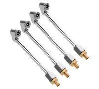 Parliky 4 Adaptateurs D’Embout de Gonflage à Filetage Externe Double Tête - Raccords Métalliques Rapides pour Valves de Pneus Vélo Moto et Voiture - Accessoires Compresseur D’Air - Kit 4