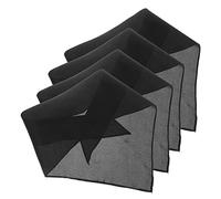 Parliky 4 pièces Bandana Chien Grand Format Coton Doux Foulard Triangulaire Durable et Lavable Accessoire Décoratif pour Sorties et Photos Lot de Noir ou Blanc
