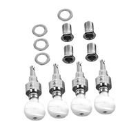Parliky 4 Pièces Banjo Machine Heads Tuning Pegs avec Bushing Métal Remplacement Facile pour Banjo Jeu de Têtes Daccordage Robustes