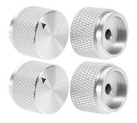 Parliky 4 Pièces Boutons de Potentiomètre Design Moderne en Alliage D'aluminium Argenté Précision Optimisée pour Guitare Électrique et Ampli pour Réparation Professionnelle