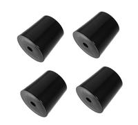 Parliky 4 pièces Butée de Porte Remorque PVC Robuste Amortisseur Cône pour Protection de Porte de Rampe de Chargement Camion Installation Facile avec Rondelles