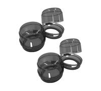 Parliky 4 pièces Couvre-boutons de Cuisinière Gaz Sécurité Garçon Fille Protection Manette Noire Facile Adulte pour Cuisine