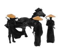 Parliky 4 pièces Figurines Miniatures Décoratives Modèles Micro-Paysage à Thème Ancien Chinois Légères et Polyvalentes pour Terrariums Bonsaïs et Ornements de Bureau