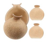 Parliky 4 Pièces Lot de Vases Demi Forme Argile Blanche pour Décoration Graffiti Moules DIY pour Création Artisanale de Vases Fleuris