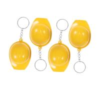 Parliky 4 pièces Porte-clés Casque de Chantier avec Décapsuleur Multifonction Léger et Compact pour Fête à Thème Construction Cadeau pour Adolescents et Professionnels