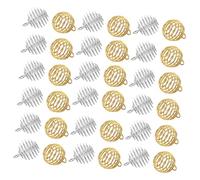 Parliky 40 Pièces Charms pour Bijoux Boule Creuse avec Anneaux de Suspension pour Bracelets et Boucles Oreilles DIY