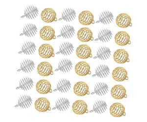 Parliky 40 Pièces Charms pour Bijoux Boule Creuse avec Anneaux de Suspension pour Bracelets et Boucles Oreilles DIY