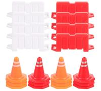 Parliky 40 pièces Mini Panneaux Signalisation Routière Jouets Cônes de Circulation et Barrières Miniatures pour Éducation Sécurité Routière Garçon Fille