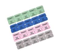 Parliky 400 pièces Billets colorés pour tirages au Sort Tickets pour événements et fêtes Jeux Carnaval Bleu + Rose + Vert + Gris 100 pcs chacun 400 pcs