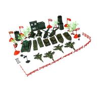 Parliky 41 pièces Set de Militaire Plastique Modèle Statique pour Garçon Fille Scène de Bataille Imaginative et Sécurisé pour Fêtes et Créativité