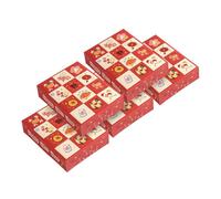 Parliky 5 Pièces Boîte de Tirage Au Sort Papier Boîte DIY pour Loterie avec Compartiments Vide pour Jeux et Fêtes Du Nouvel An Couleur Vive Matériau Papier Sûr