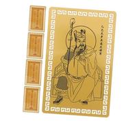 Parliky 5 Pièces Cartes Amulettes Chinoises Feng Shui Traditionnelles Décor Protection Tai Sui pour Maison Bureau et Voiture Symbole de Richesse et Bénédiction