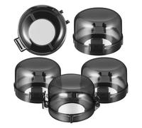 Parliky 5 Pièces Couvercles de Protection pour Boutons de Cuisinière Lot pour Sécurité Couvercles de Bouton de Gaz Protection Accidents Adhésifs pour Prévenir Activation Accidentelle Four