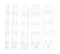 Parliky 5 Pièces Guide de Profondeur pour Argile Polymère Règle Acrylique Transparente Arc-Ciel Kit Précision Épaisseur pour Création Boucles Oreilles et Bijoux Pâte Polymère