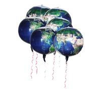 Parliky 5 Pièces Lot de Ballons Décoratifs Ballon Motif Terre pour Fête Anniversaire Garçon Fille Thème Espace Ambiance Festive