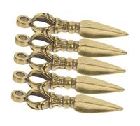 Parliky 5 pièces Lot de Pendentifs Porte-clés Vajra Laiton Ornement Vintage Décoratif Suspendu Accessoires DIY Multifonctions