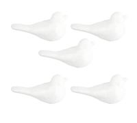 Parliky 5 Pièces Set de Oiseaux Mousse Blancs pour Décoration DIY Bricolage Créatif Noël Halloween Artisanat Garçon Fille