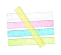 Parliky 5 Pièces Set de Règles Colorées pour Dessin Géométrique et Mesure Outils pour Étudiants Artistes et Surface Lisse et Design Ergonomique